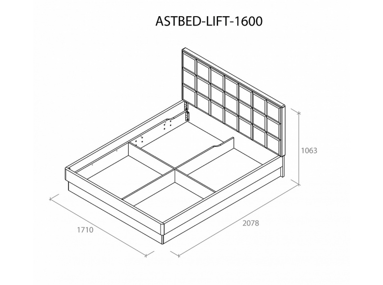 ASTRID 1600*2000 с подъемным механизмом 